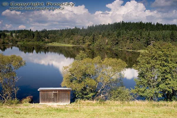 Letní šumava II., Autor: Ondřej Prosický, Model aparátu: Canon EOS 20D, Objektiv: Canon EF 17-40mm f/4 L USM, stativ Manfrotto 190B + 141RC, Ohnisková vzdálenost: 26.00 mm, Clona: 8.00, Doba expozice: 1/50 s, ISO: 100, Vyvážení expozice: 0.00, Blesk: Ne, Vytvořeno: 24. září 2005 12:08:08, nedaleko nádrže Lipno, Šumava (ČR)