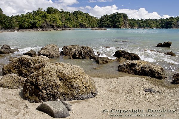 Pobřeží v Národním parku Manuel Antonio, Autor: Ondrej Prosicky, Model: Canon EOS 20D, Objektiv Canon EF 17-40mm f/4 L USM, polaryzační filtr, stativ Gitzo 1227 + 1377M, Režim měření expozice: Vzorek, Clona: 10.00, Doba expozice: 1/60 s, ISO: 100, Kompenzace expozice: 0, Blesk: Ne, Vytvořeno: 17. prosince 2005 12:25:00, NP Manuel Antonio (Kostarika) 